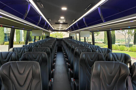 Detroit charter bus interior